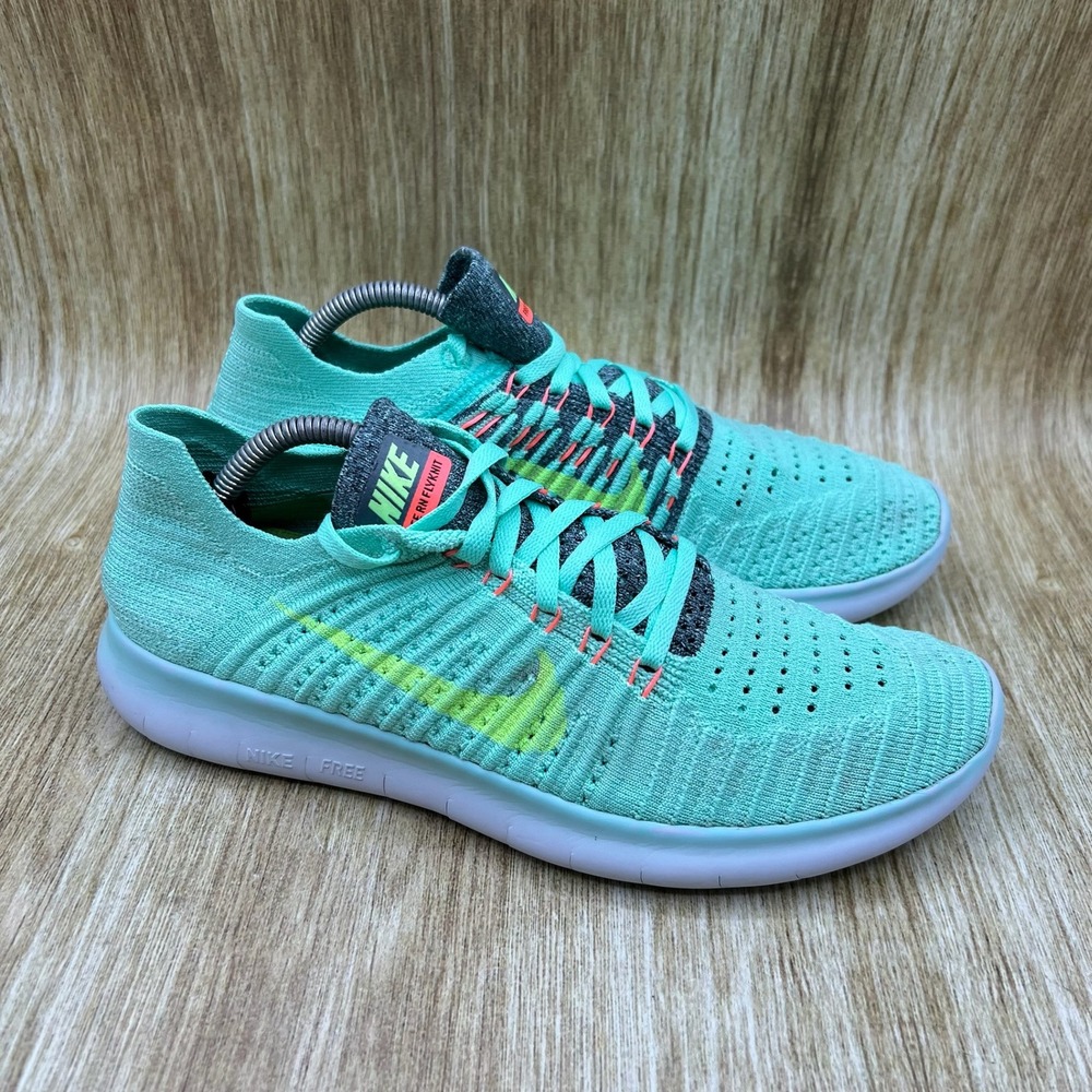 Nike Free RN Flyknit Women's Size 9 Running Shoes Green Glow 831070-300